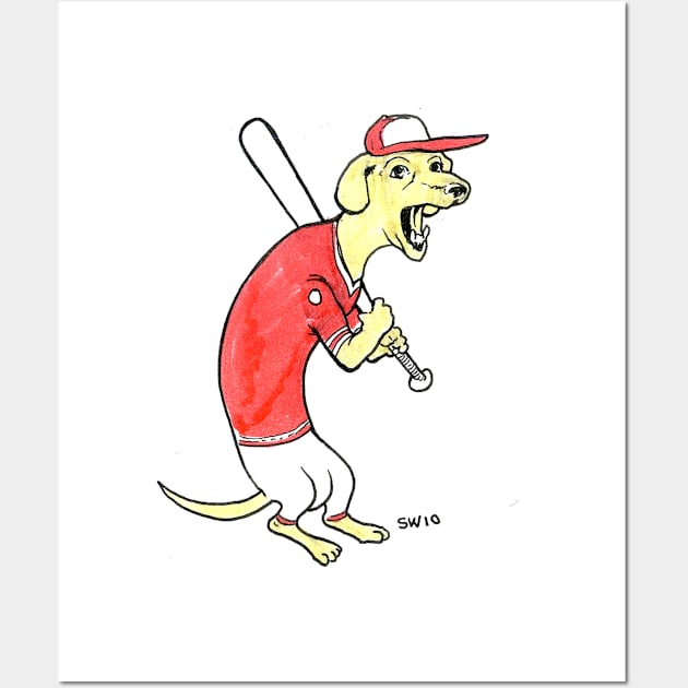 Dachsund Baseball Wall Art by CoolCharacters